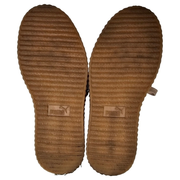 Puma x Fenty Rihanna Tan Brown Creeper Suede Leather Platform Sneakers Size 7 - Picture 7 of 10